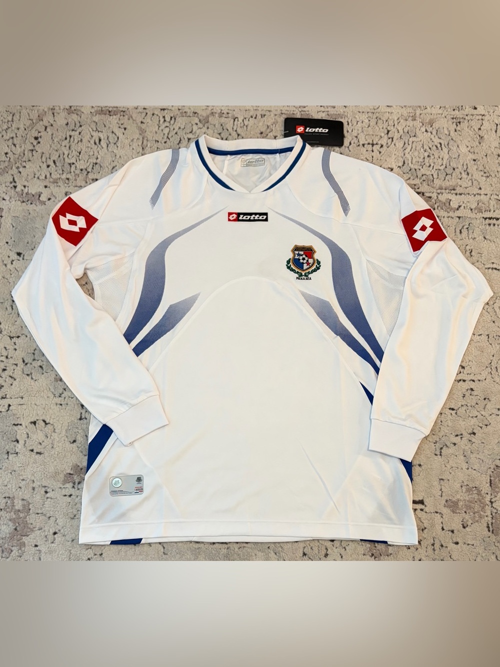 Lotto Authentic Panama National Team 2009/2010 White Long Sleeve Jersey Men’s L